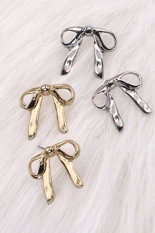 BOW STUD EARRING