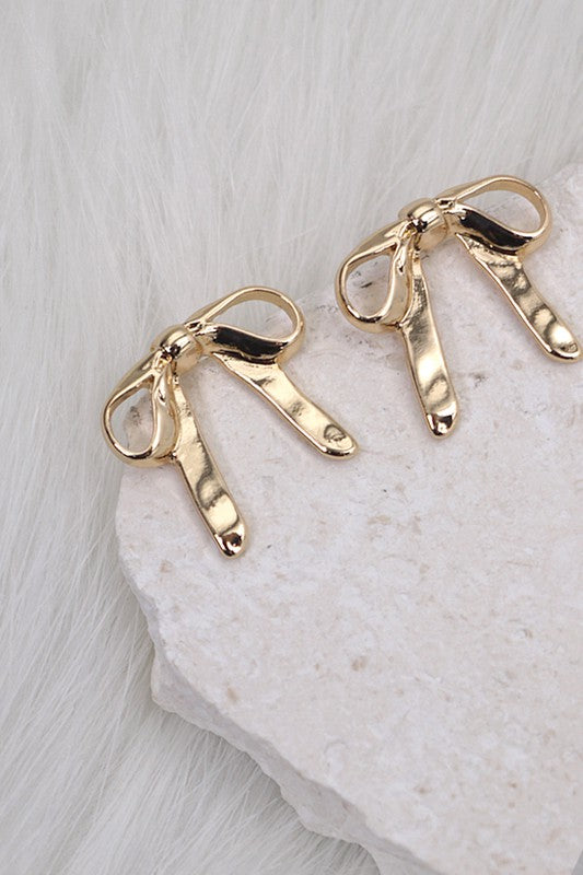 BOW STUD EARRING