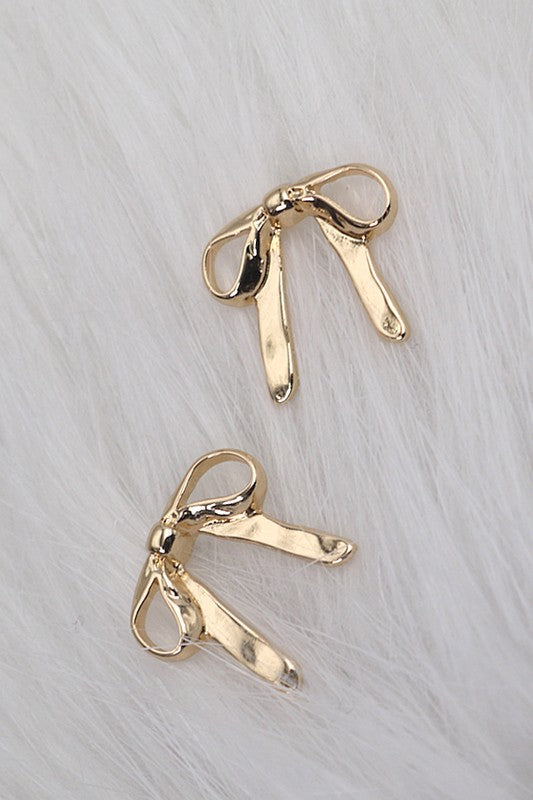 BOW STUD EARRING