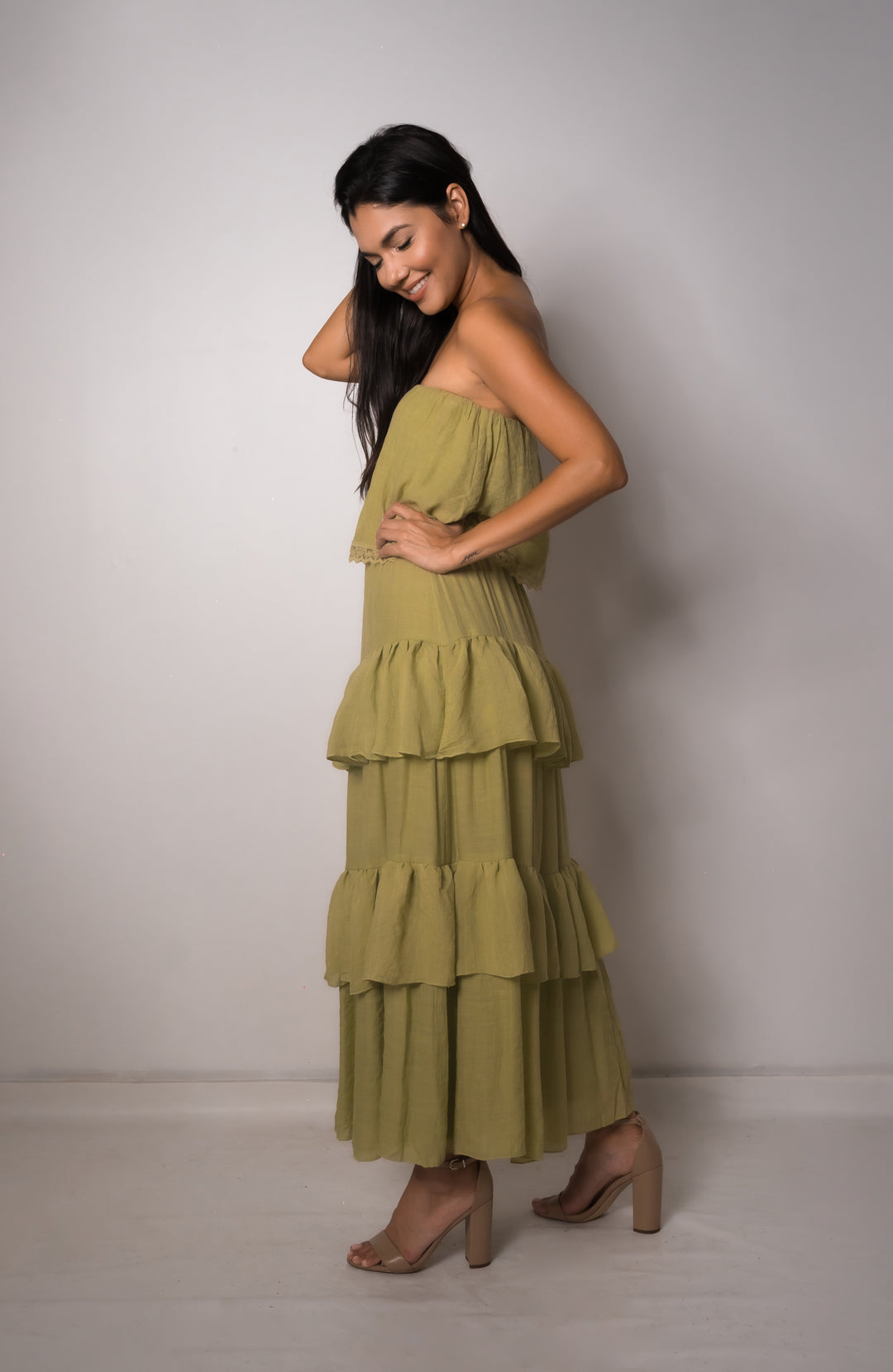 Breezes tiered midi dress