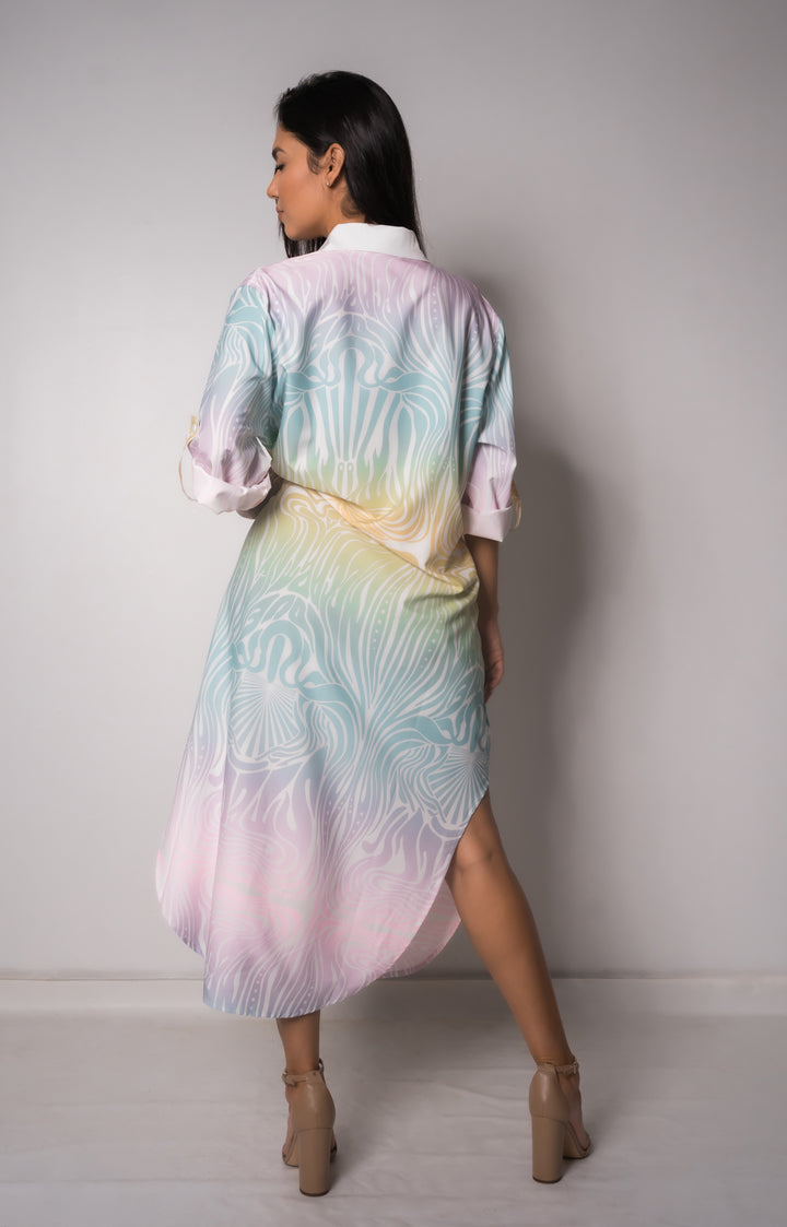 Crystal Colorful Shirt Dress