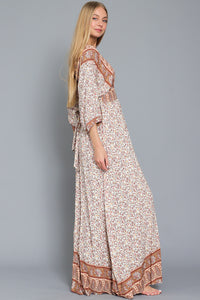 Natural Kimono Maxi Dress