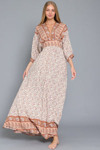 Natural Kimono Maxi Dress