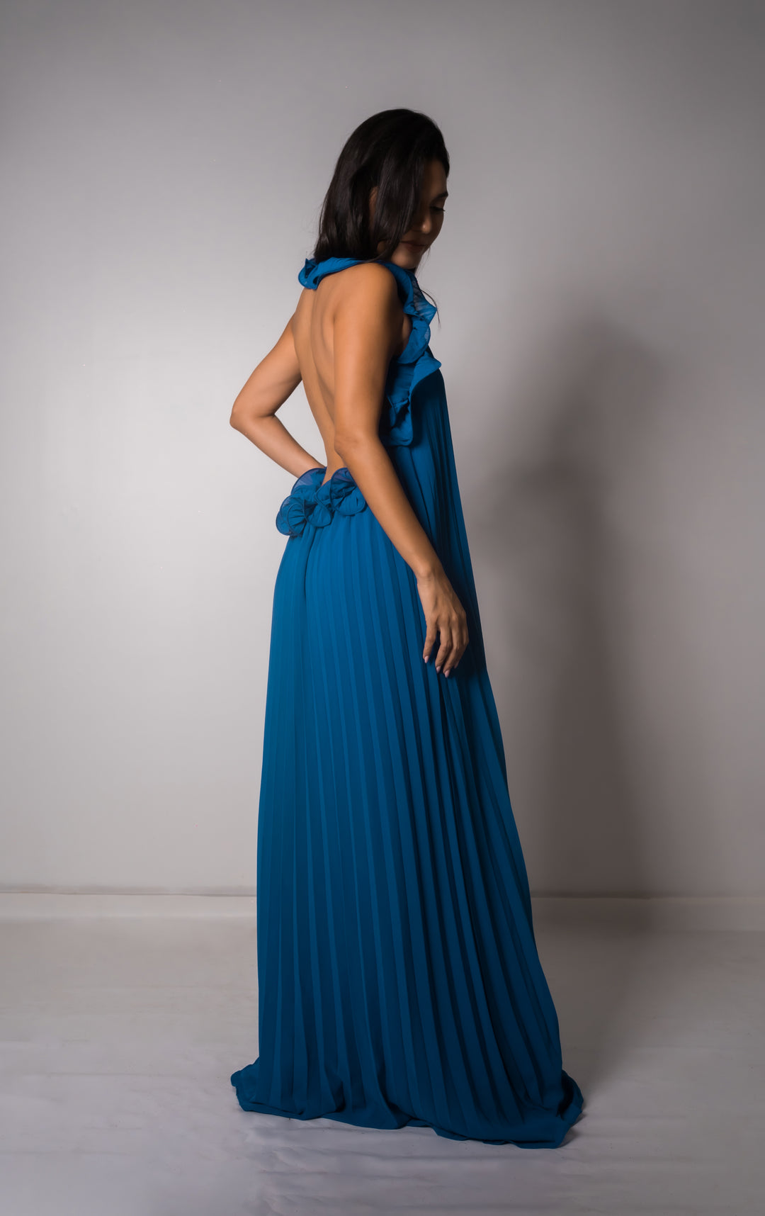 Royal song Pleated Maxi Dress